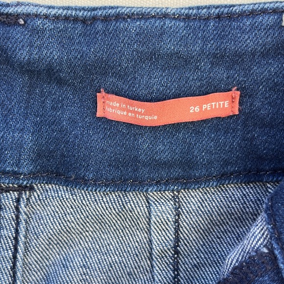 Anthropologie PILCRO The Skipper Wide Leg Cropped Jeans 26P Denim Blue Stretch - Picture 11 of 15